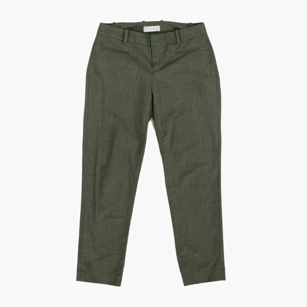Gap Slim Cropped Plaid Pants 0 Tan Career Dress